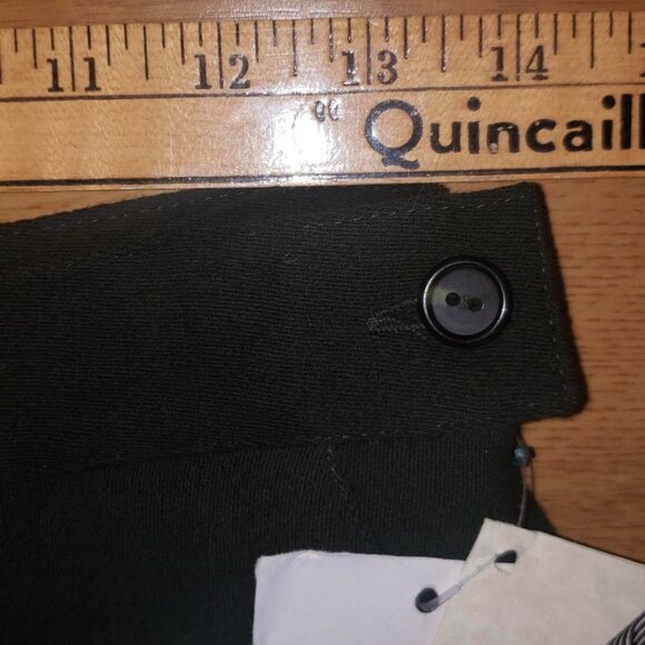 green wool high rise pleated  pants edium -MADE IN CANADA - Picture 6 of 9